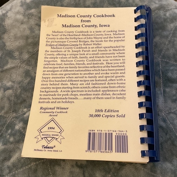 MADISON COUNTY COOKBOOK IOWA - Picture 8 of 9